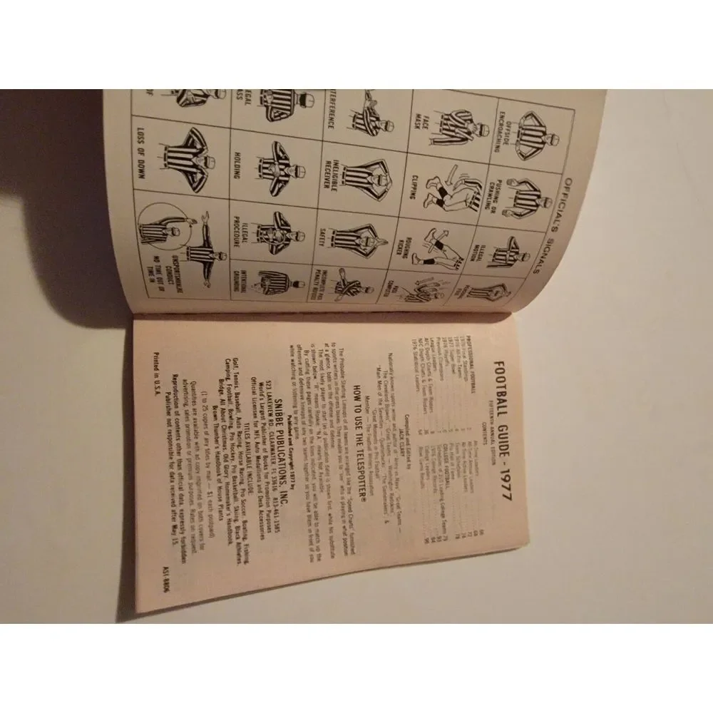 Vintage Pro Football Guide Weyerhauser 1977 1970s NFL